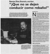 "¡Que no se dejen conducir como rebaño!": [entrevistas]