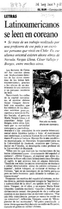 Latinoamericanos se leen en coreano