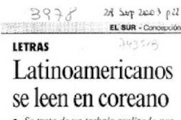 Latinoamericanos se leen en coreano