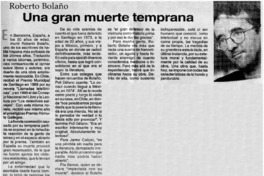 Una gran muerte temprana.