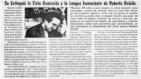 Se extinguióla tinta descreída y la lengua iconoclasta de Roberto Bolaño.