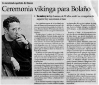Ceremonia vikinga para Bolaño.