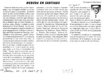 Neruda en Santiago