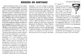 Neruda en Santiago