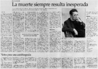 La muerte siempre resulta inesperada