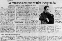 La muerte siempre resulta inesperada