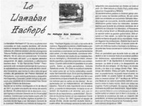 Le llamaban hachepé