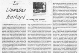 Le llamaban hachepé