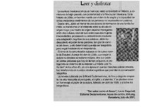 Leer y disfrutar.