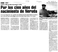 Por los cien años del nacimiento de Neruda