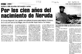 Por los cien años del nacimiento de Neruda