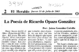 La poesía de Ricardo Opazo González