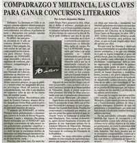 Compadrazgo y militancia, las claves para ganar concursos literarios