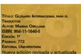 Glosario Internacional para el traductor
