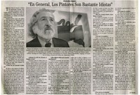 En general los pintores son bastante idiotas : [entrevistas]