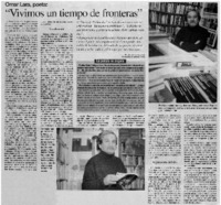 Vivimos un tiempo de fronteras : [entrevistas]