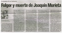 Fulgor y muerte de Joaquín Murieta