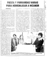 Fiesta y parrandas varias para homenajear a Nicanor