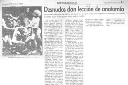 Desnudos dan lección de anatomía