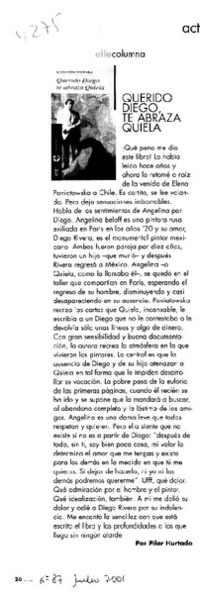 Querido Diego, te abraza Quiela