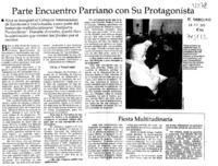 Parte encuentro Parriano con su protagonista : [entrevistas]