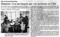 Mantener vivas las lenguas que van quedando en Chile