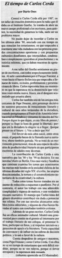 El tiempo de Carlos Cerda