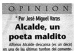 Alcalde, un poeta maldito