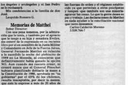 Memorias de Matthei