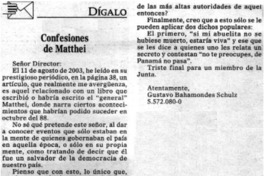 Confesiones de Matthei