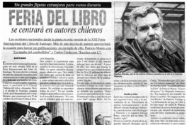 Feria del libro se centrará en autores chilenos