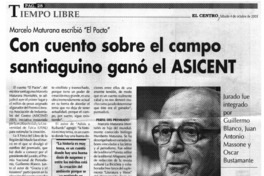 Con cuento sobre el campo santiaguino ganó el ASICENT