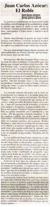 Juan Carlos Azócar: El Roble