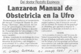 Lanzaron manual de obstetricia en la Ufro del doctor Rodolfo Espinoza.