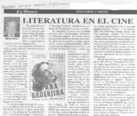 Literatura en el cine