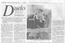 Duelo por lo sublime dos años después de la muerte de Adolfo Couve fue publicada la novela "Cuando pienso en mi falta de cabeza (La segunda comedia)", que ayer fue entregada a sus familiares.