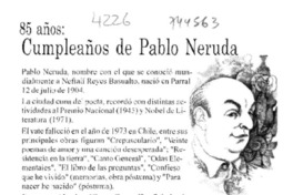 Cumpleaños de Pablo Neruda