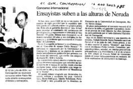 Ensayistas suben a las alturas de Neruda