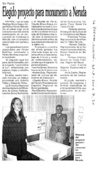 Elegido proyecto para monumento a Neruda