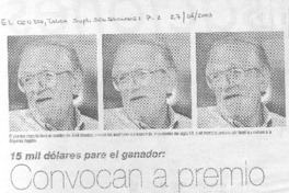 Convocan a premio José Donoso 2003 15 mil dólares para el ganador.