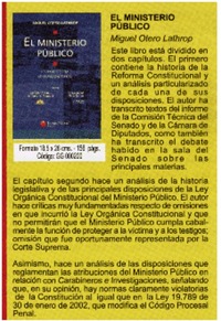 El Ministro Público