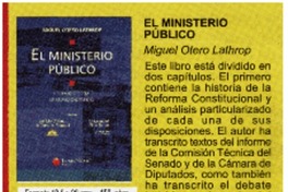 El Ministro Público