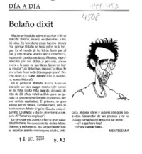 Bolaño dixit