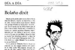 Bolaño dixit