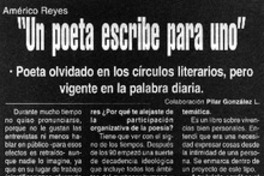 Un poeta escribe para uno