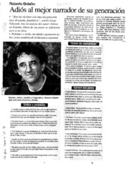 Adiós al mejor narrador de su generación.