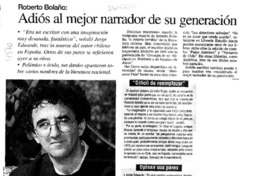 Adiós al mejor narrador de su generación.