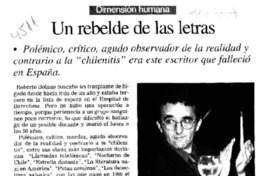 Un Rebelde de las letras.