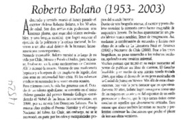 Roberto Bolaño (1953-2003)