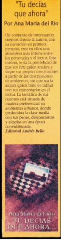 Tu decías que ahora